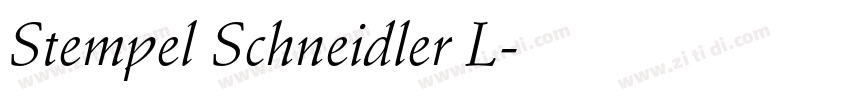 Stempel Schneidler L字体转换